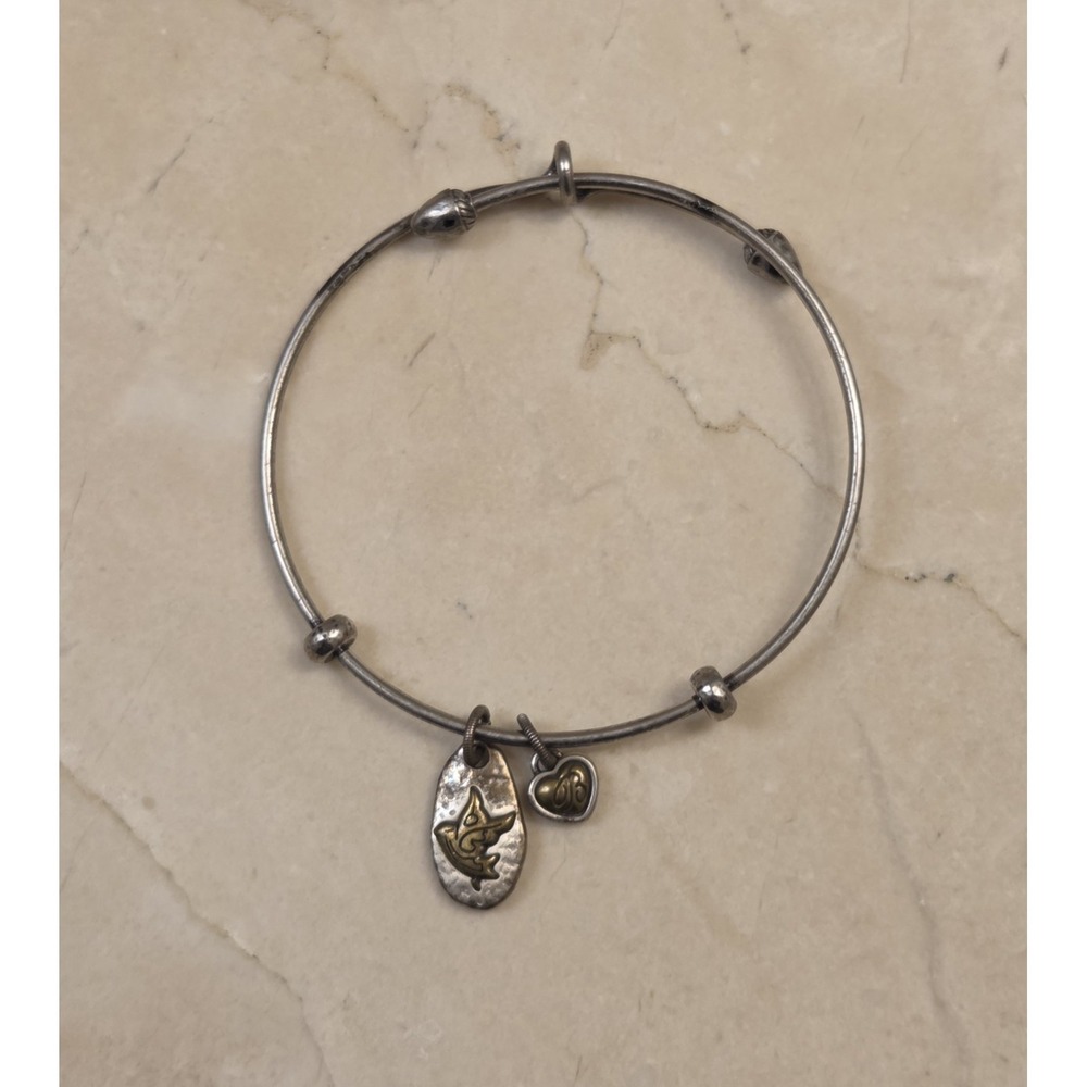 Retired Brighton Art‎ & Soul Collection Dove Double Charm Large Bangle Bracelet